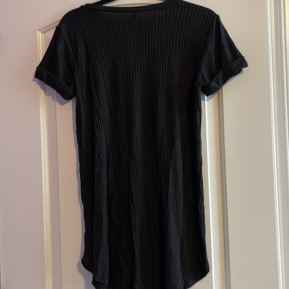 Windsor Black Ribbed T-shirt Dress - Picture 4 of 4